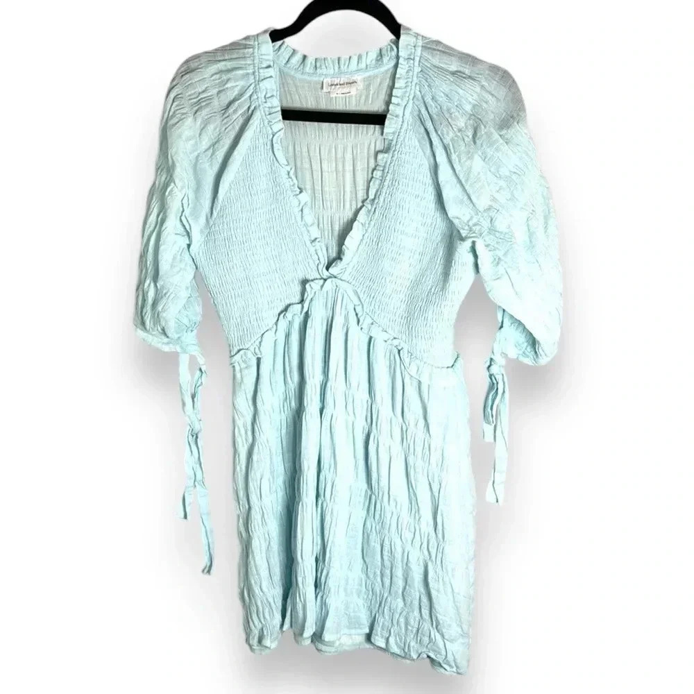 Lovers + Friends Finnegan Dress Light Blue Size XS Coquette Feminine